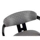 Neo Matt Black Solid Oak & Geometric Pattern Fabric Chair by Liang & Eimil