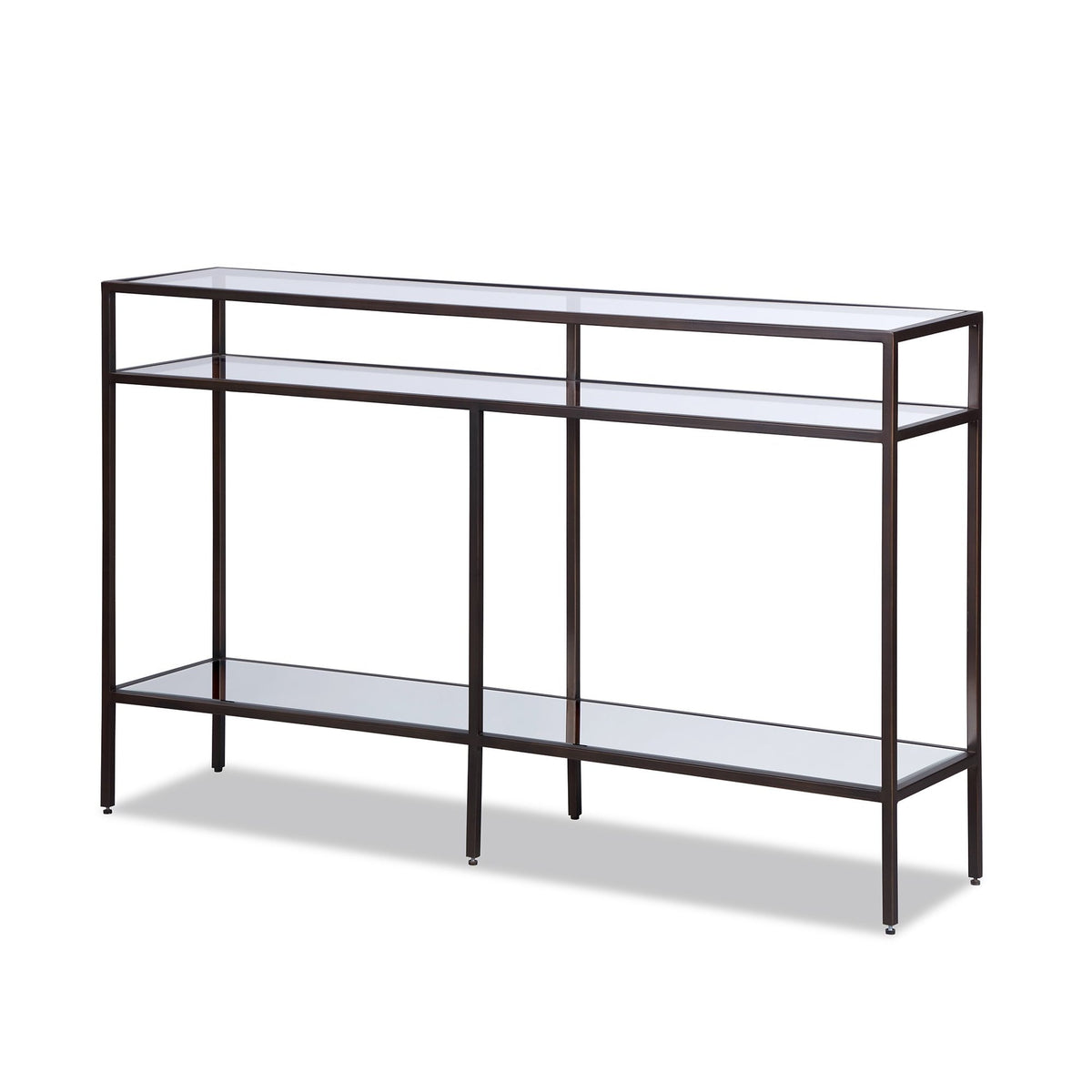 Oliver Antique Bronze & Glass Console Table – Decorum Interiors