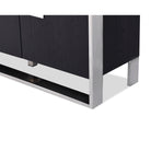 Ophir Sideboard Black Ash Wood & Polished Stainless Steel Legs & Handles Four Doors by Liang & Eimil