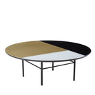 Orphenus Matt Black Steel & Painted Glass Coffee Table by Liang & Eimil