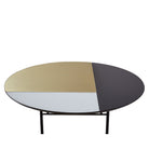 Orphenus Matt Black Steel & Painted Glass Coffee Table by Liang & Eimil