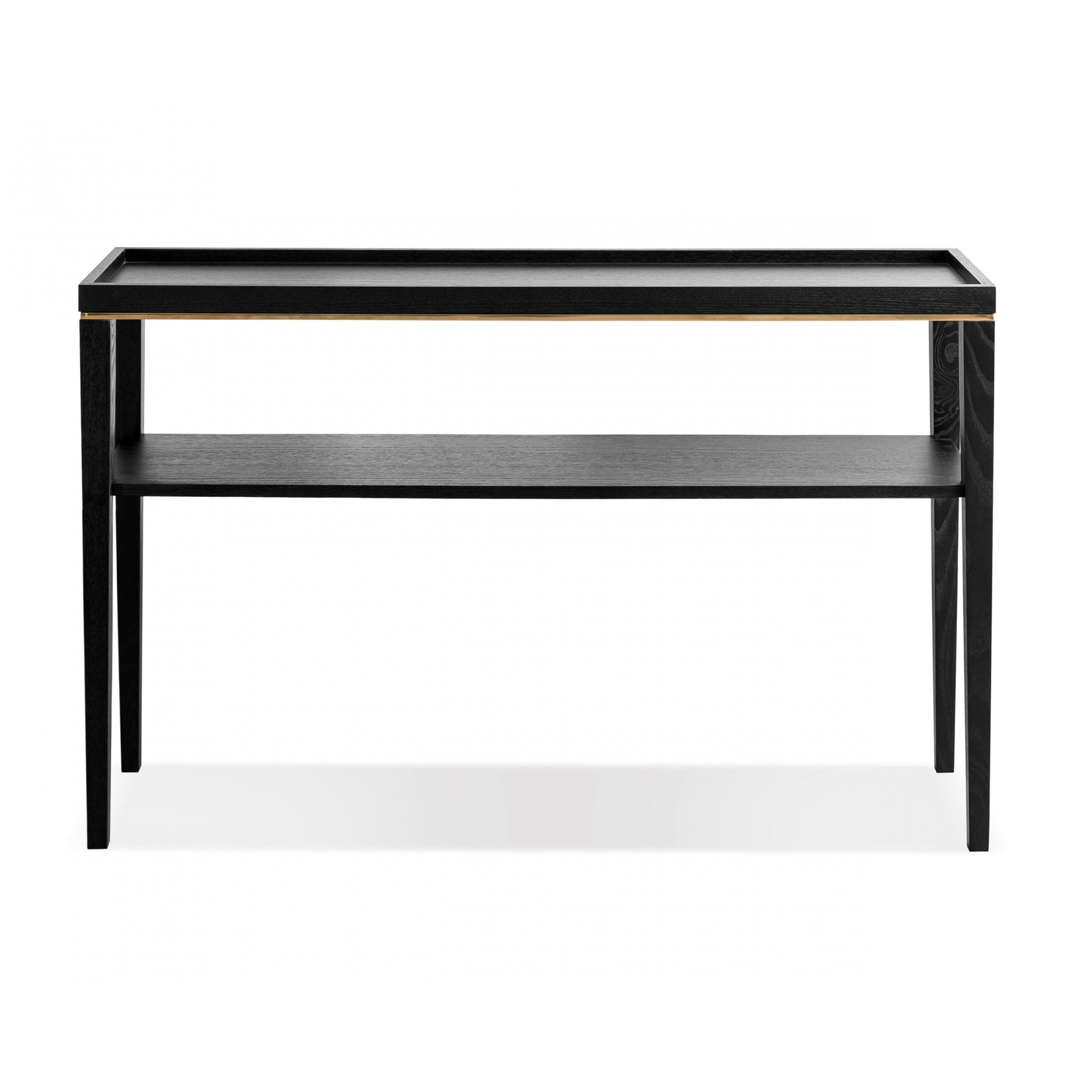 Otium Brushed Brass & Wenge Oak Console Table by Liang & Eimil