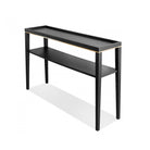 Otium Brushed Brass & Wenge Oak Console Table by Liang & Eimil