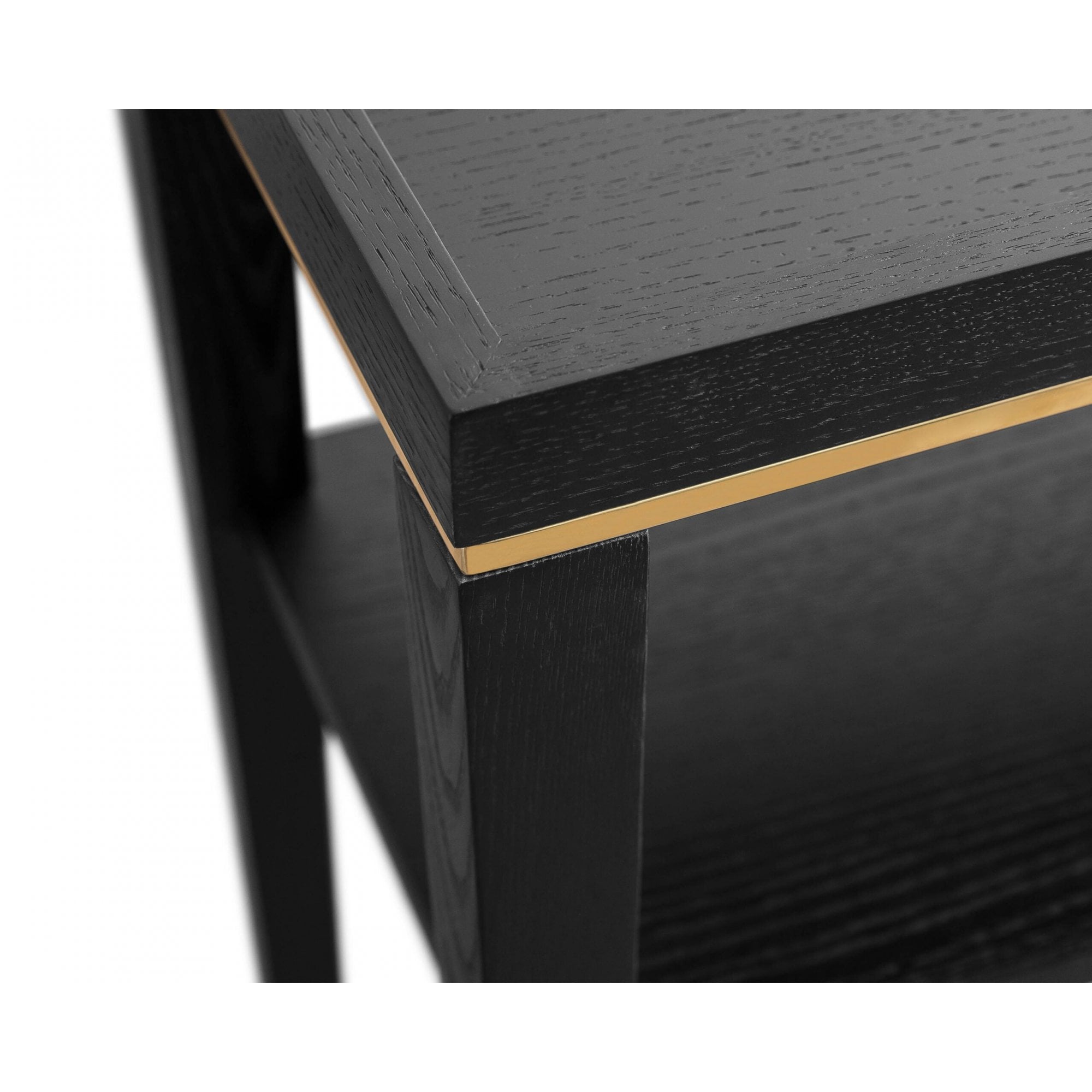 Otium Brushed Brass & Wenge Oak Console Table by Liang & Eimil