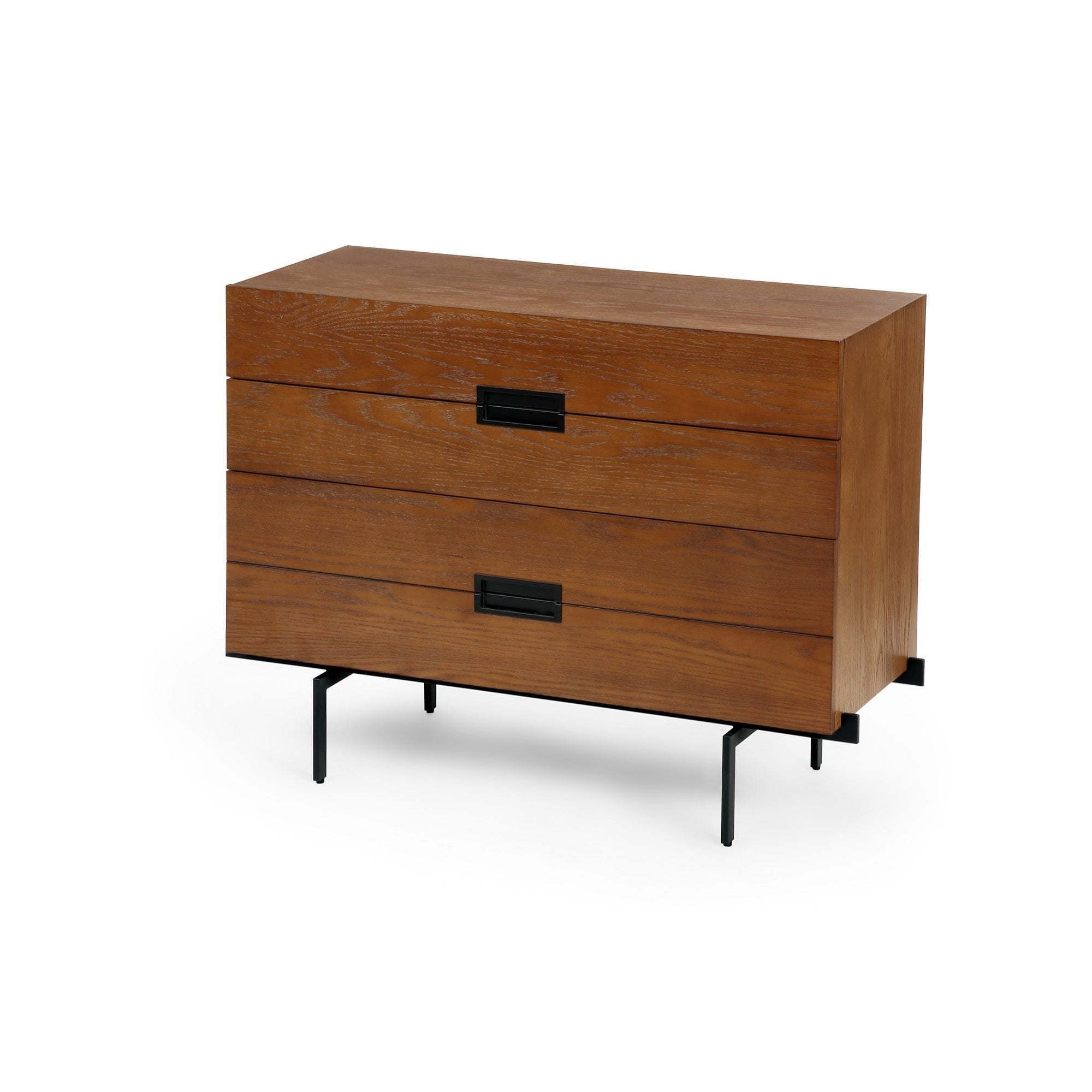 Palau Chest of Drawers Classic Brown Ash Wood 4 Drawer by Liang & Eimil