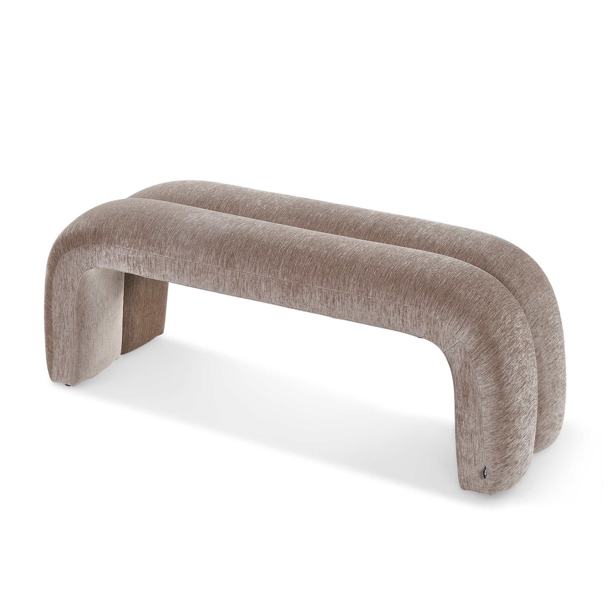 Piper Sysley Earth Fabric Bench by Liang & Eimil