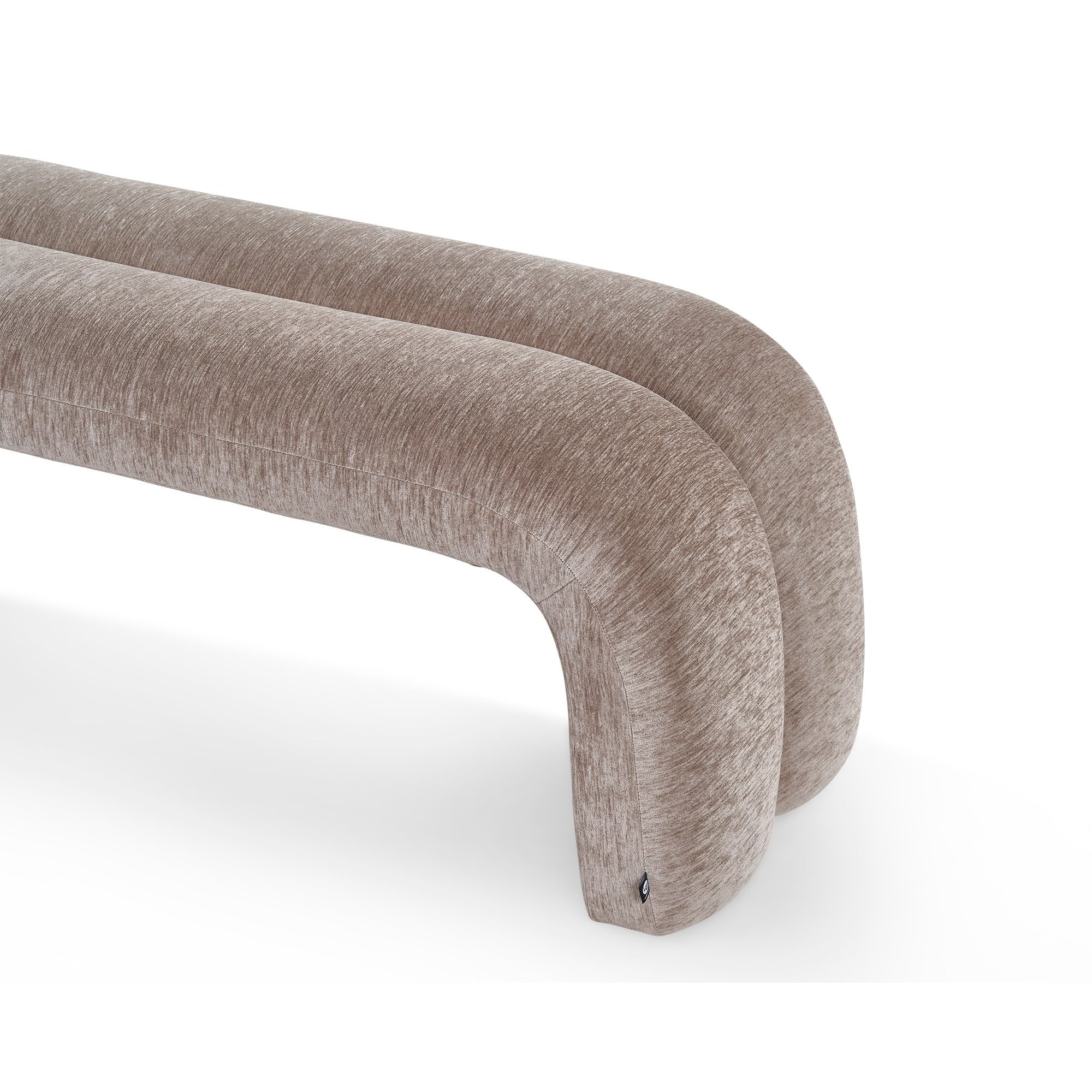 Piper Sysley Earth Fabric Bench by Liang & Eimil