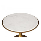 Polka Brushed Brass & White Marble Side Table by Liang & Eimil