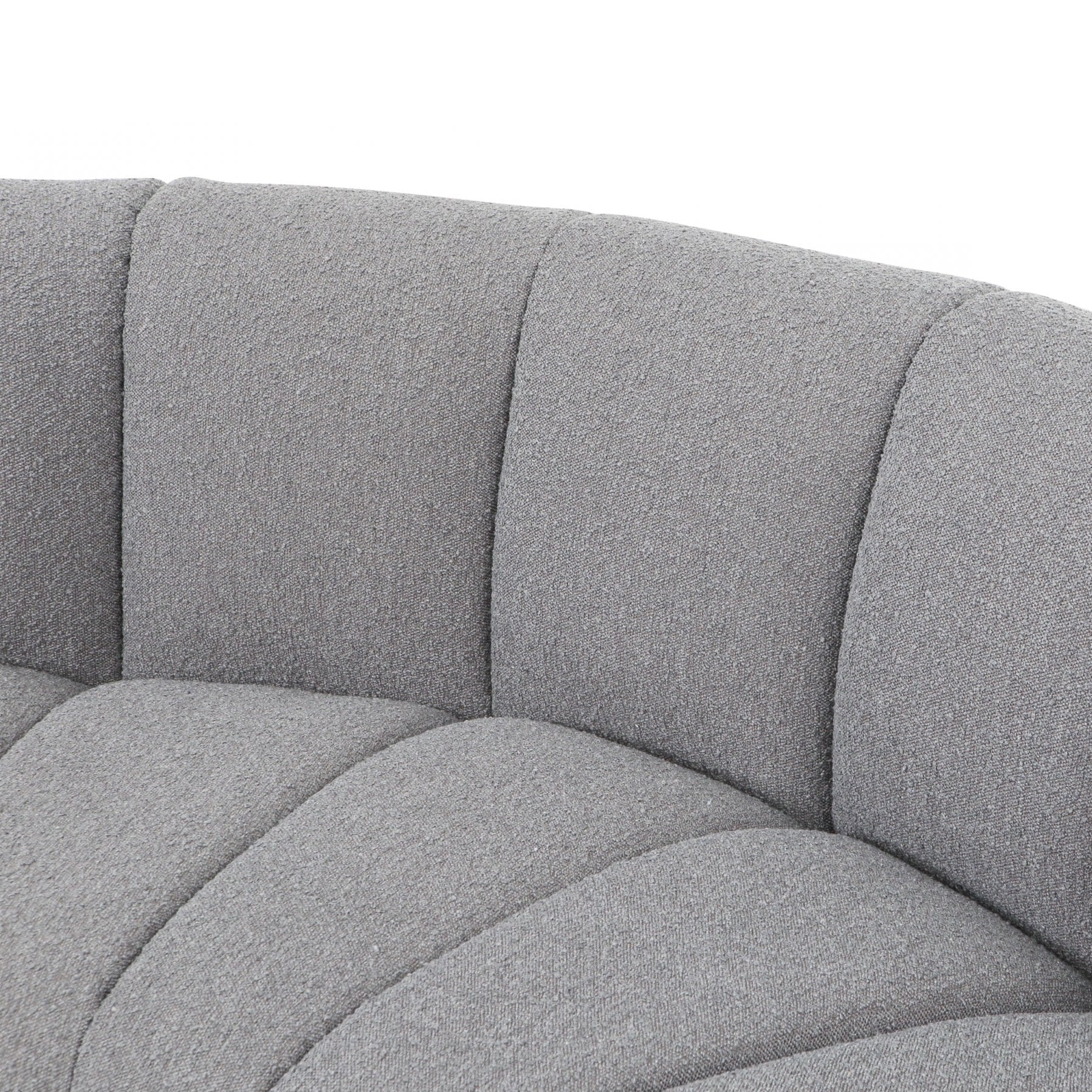 Ralph Boucle Graphic Grey Round Corner Sofa by Liang & Eimil