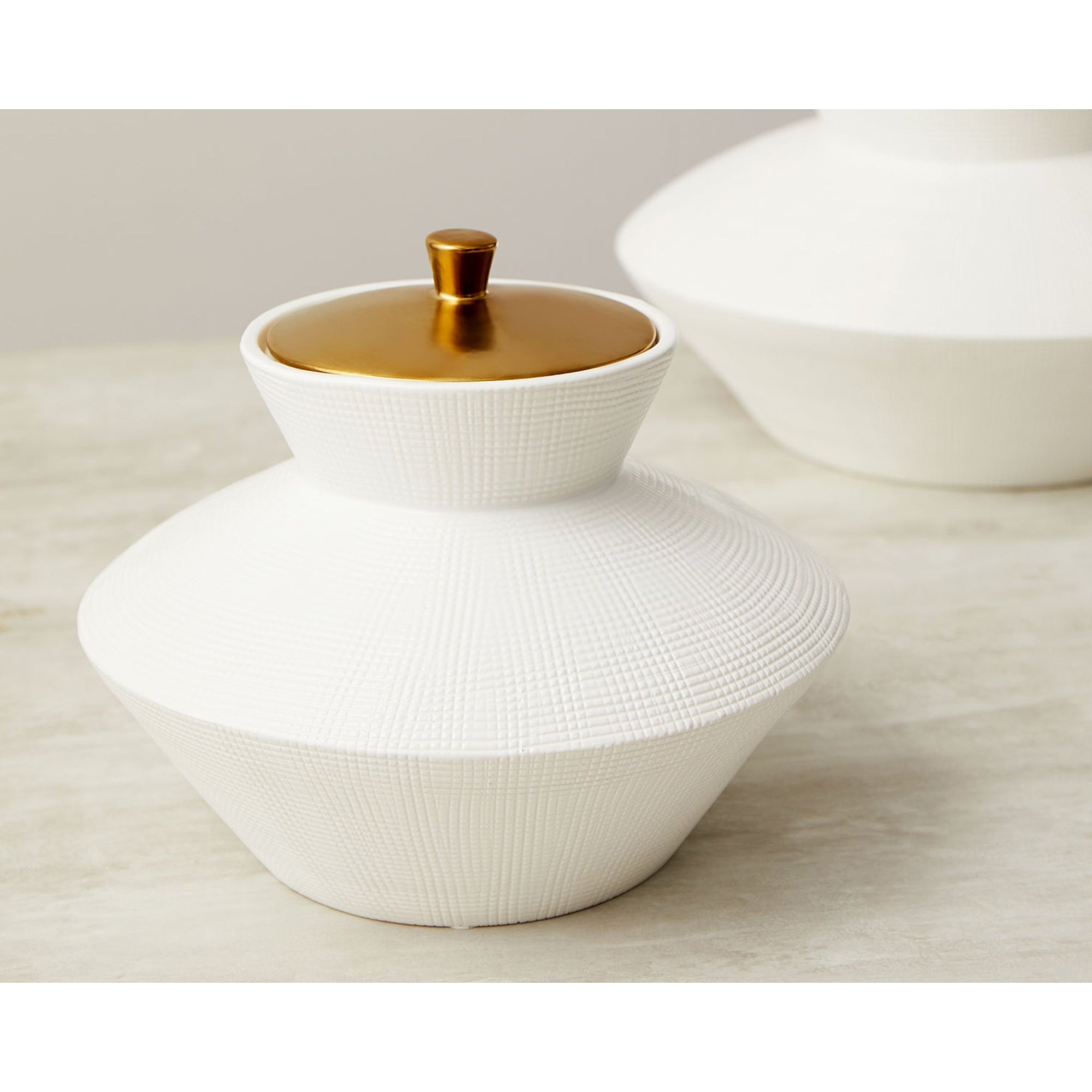 Raven Jar I White Ceramic by Liang & Eimil