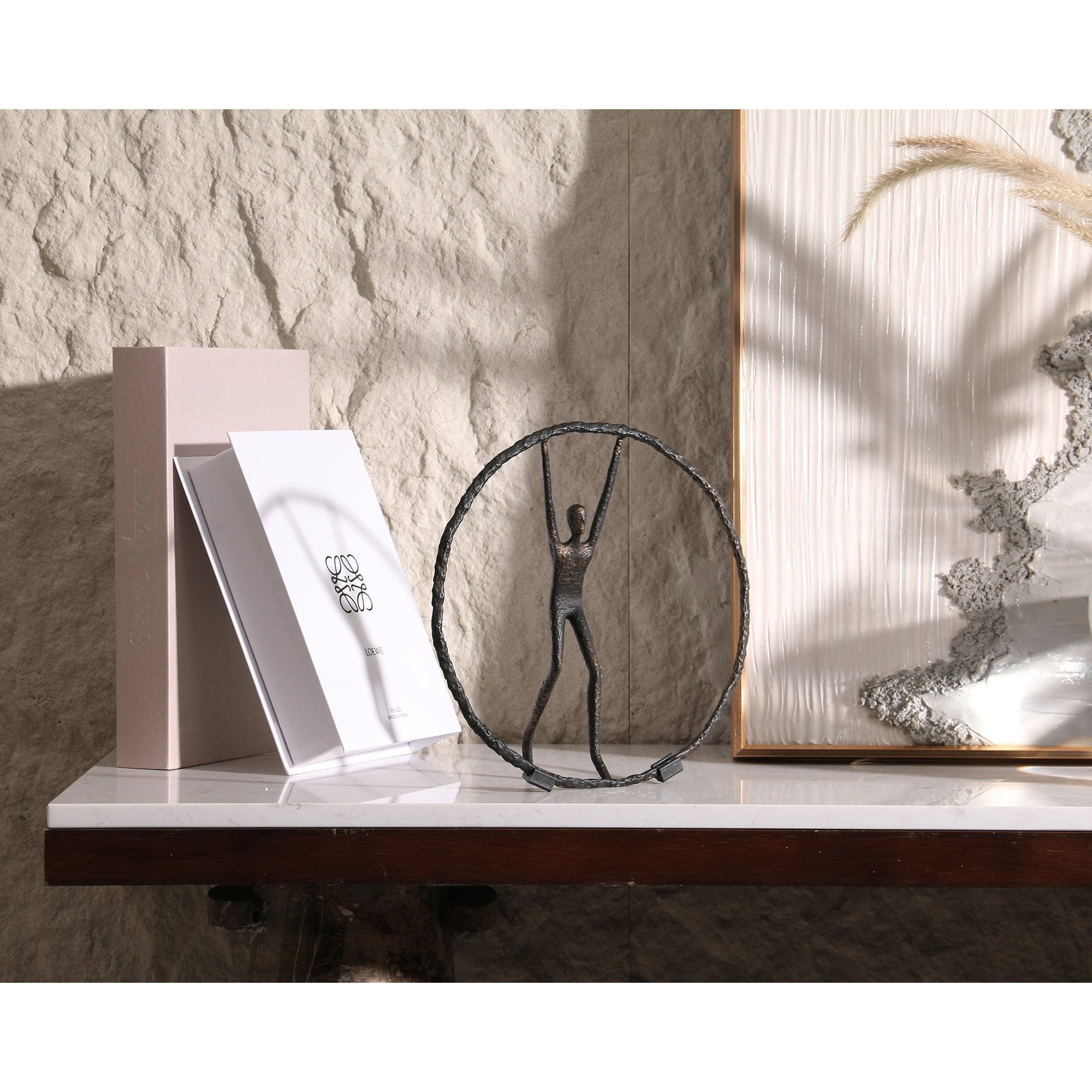 Riley Sculpture - Black Zin Alloy by Liang & Eimil