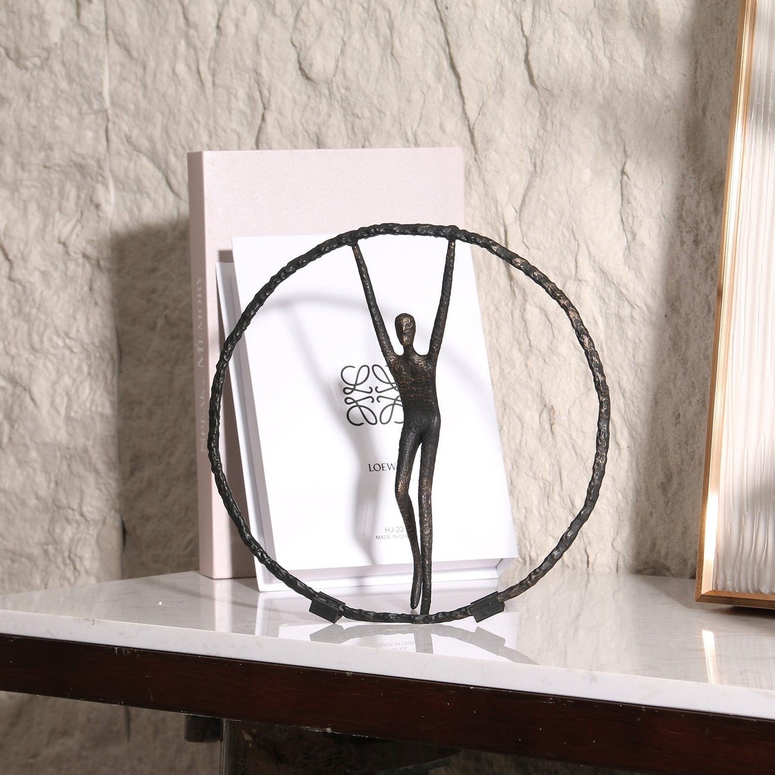Riley Sculpture - Black Zin Alloy by Liang & Eimil