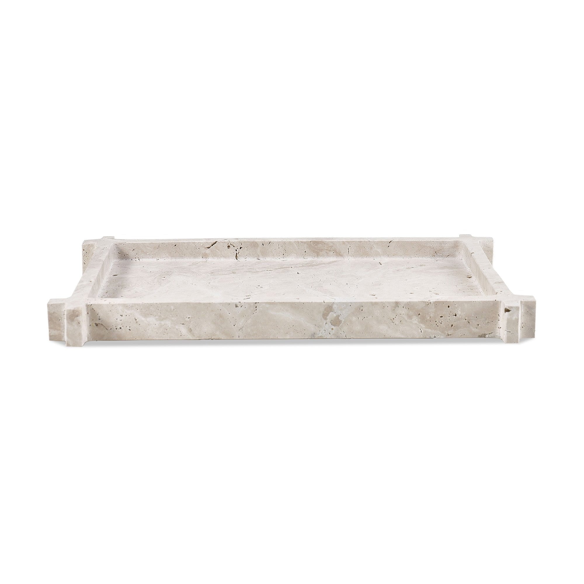 Roche Tray Beige Travertine by Liang & Eimil