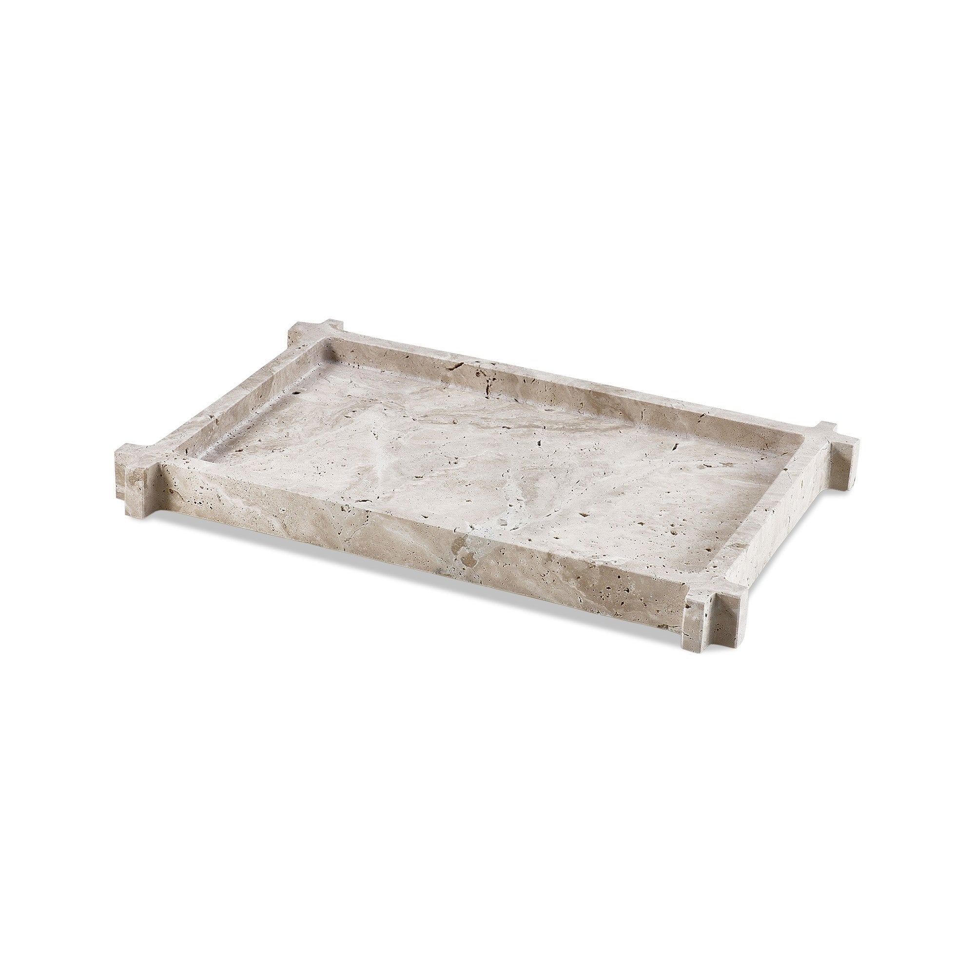 Roche Tray Beige Travertine by Liang & Eimil