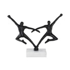 Rondo Sculpture Blackened Cast Iron & White Marble by Liang & Eimil