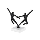 Rondo Sculpture Blackened Cast Iron & White Marble by Liang & Eimil