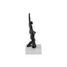 Rondo Sculpture Blackened Cast Iron & White Marble by Liang & Eimil
