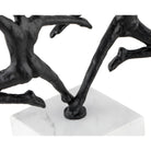 Rondo Sculpture Blackened Cast Iron & White Marble by Liang & Eimil