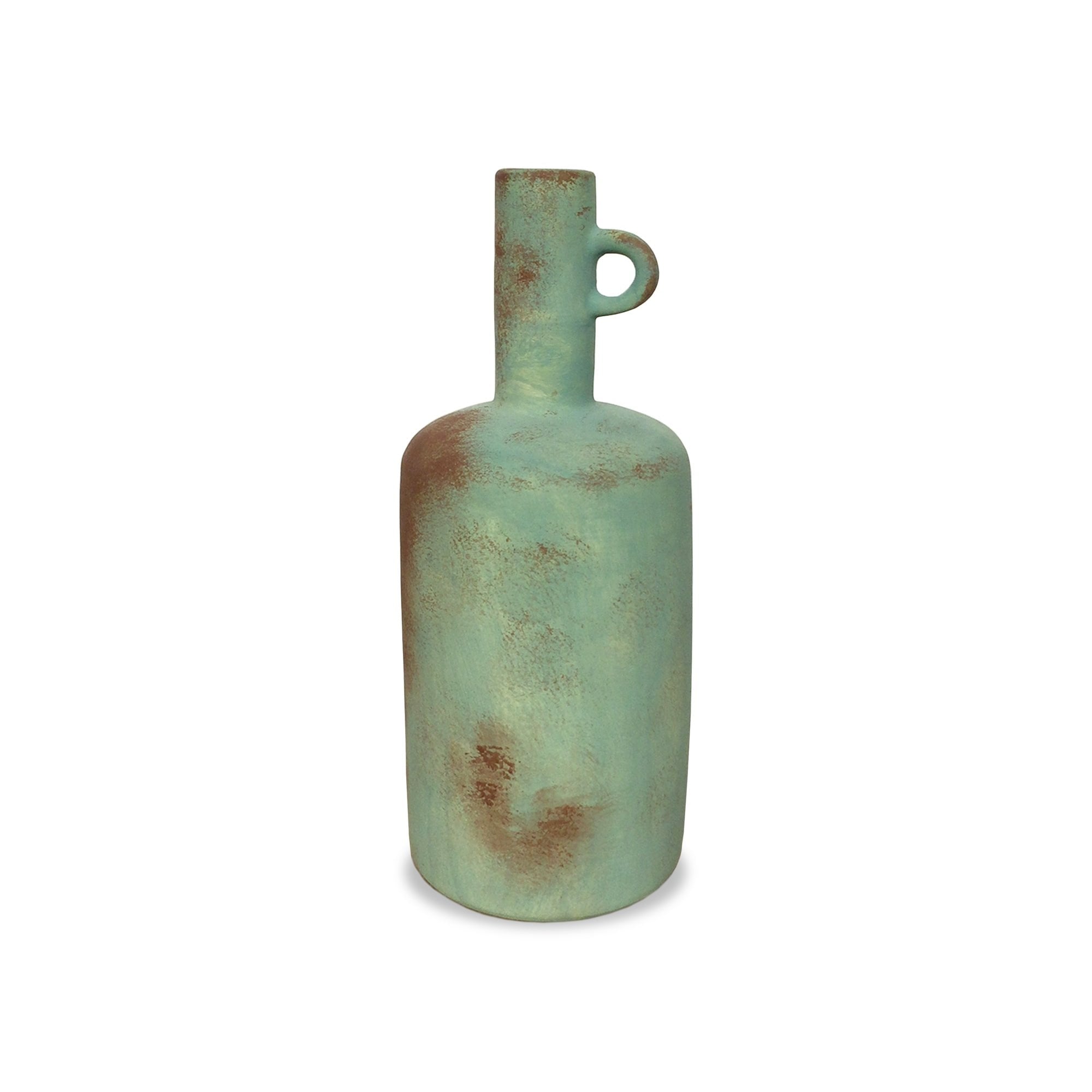 Russet Ceramic Vase Turquoise & Brown by Liang & Eimil