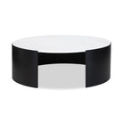 Samba Round Coffee Table Industrial Brown & White Marble Top by Liang & Eimil