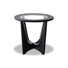 Sculpto Side Table Ash Wood & Clear Glass Top by Liang & Eimil