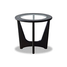 Sculpto Side Table Ash Wood & Clear Glass Top by Liang & Eimil
