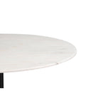 Telma I Black Painted Metal & Marble Top Dining Table by Liang & Eimil