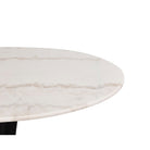 Telma I Black Painted Metal & Marble Top Dining Table by Liang & Eimil