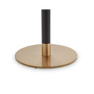 Theodore White Ceramic Top & Brushed Brass Base Dining Table by Liang & Eimil