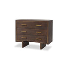 Tigur Polished Brass & Dark Brown Ash Chest Of Drawers by Liang & Eimil