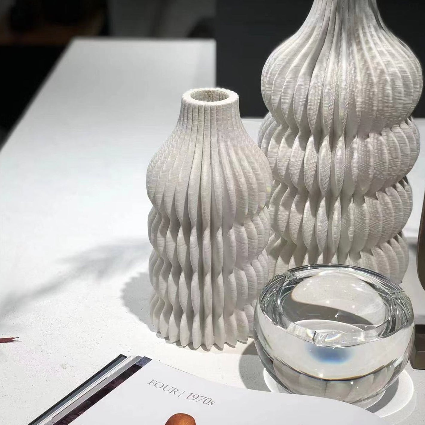 Iverna Small Vase - White Ceramic by Liang & Eimil