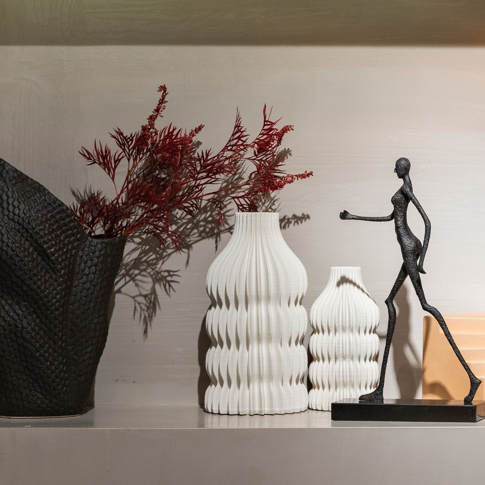 Iverna Small Vase - White Ceramic by Liang & Eimil