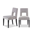 Venice Ash Grey Chenille Fabric Dining Chair by Liang & Eimil