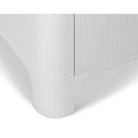 Vitros Bedside Table White Saw Cut Oak Wood Antique Brushed Brass Handles 2 Drawer by Liang & Eimil