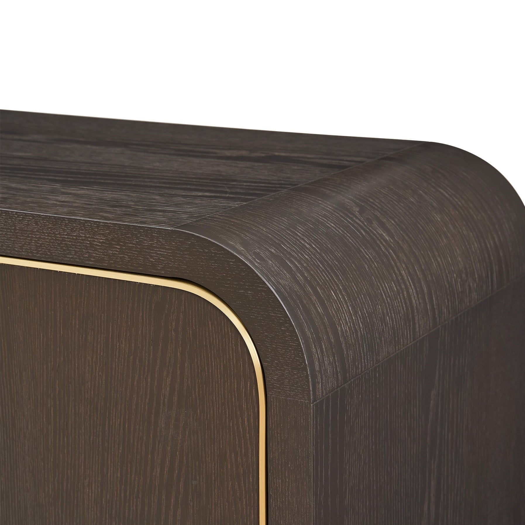 Walter Sideboard Dark Grey Oak Wood & Brass Four Door by Liang & Eimil