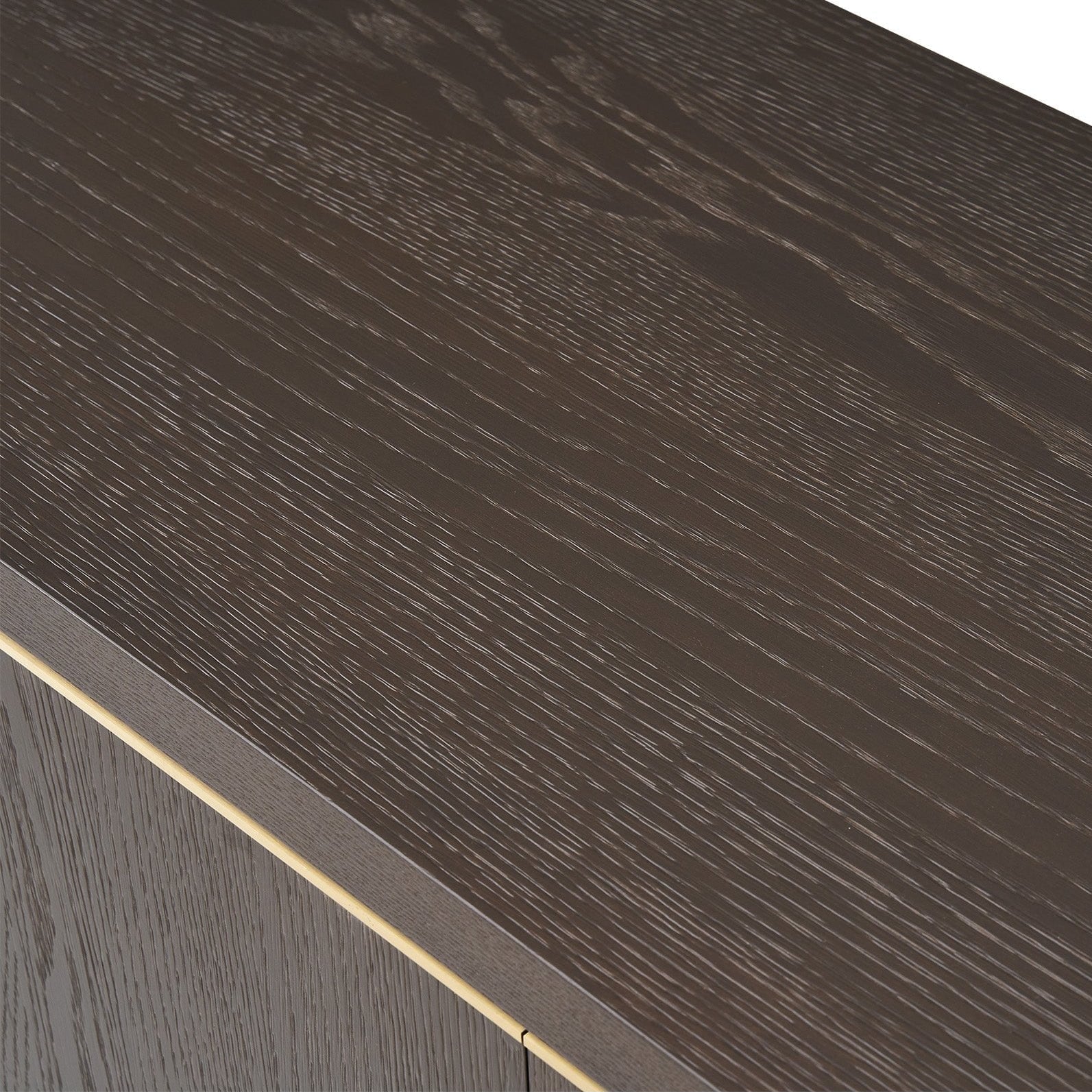 Walter Sideboard Dark Grey Oak Wood & Brass Four Door by Liang & Eimil