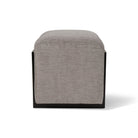 Warwick Black Ash & Bennet Grey Chenille Fabric Stool by Liang & Eimil