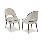 Yves Boucle Sand Fabric Dining Chair (set of 2) by Liang & Eimil
