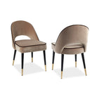 Yves Gainsborough Tobacco Velvet Dining Chair (set of 2) by Liang & Eimil