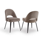 Yves Megan Mink Fabric Dining Chair Crib 5 (set of 2) by Liang & Eimil