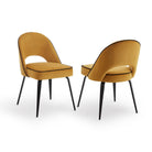 Yves Megan Mustard Fabric Dining Chair (set of 2) by Liang & Eimil