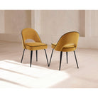 Yves Megan Mustard Fabric Dining Chair (set of 2) by Liang & Eimil
