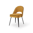 Yves Megan Mustard Fabric Dining Chair (set of 2) by Liang & Eimil