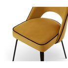 Yves Megan Mustard Fabric Dining Chair (set of 2) by Liang & Eimil