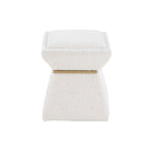 Zane Boucle Sand Fabric Stool by Liang & Eimil