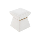 Zane Boucle Sand Fabric Stool by Liang & Eimil