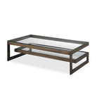 Ziggi Coffee Table Antique Bronze Hairline Frame & Glass Top by Liang & Eimil