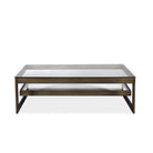 Ziggi Coffee Table Antique Bronze Hairline Frame & Glass Top by Liang & Eimil