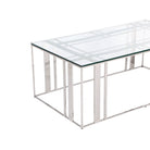 Lafayette Coffee Table Polished Stainless Steel Frame & Glass Top by Liang & Eimil
