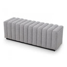 Kalum Boucle Grey Fabric Bench Seat by Liang & Eimil